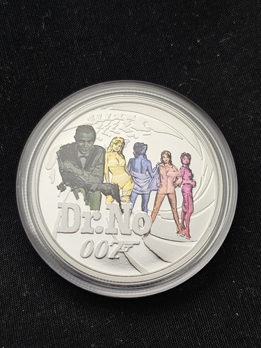 1/2 oz .9999 Silver Dr. No James Bond Officially licenced Coin Tuvalu 50 Cents