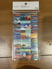 Recollections Puffy Stickers featuring various US states and travel-themed des 