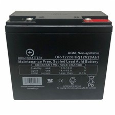 12V 20AH Deep Cycle AGM Battery SLA UPS Origin OR-12220HR Open Box 