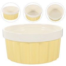 1Pc Ceramic Bowl Baking Bowl Cooking Bowl Pudding Bowl for Home Shop