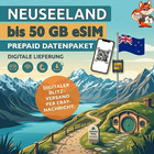 eSIM Neuseeland Prepaid SIM Karte 1-50GB 4G 5G LTE New Zealand Daten QR Versand