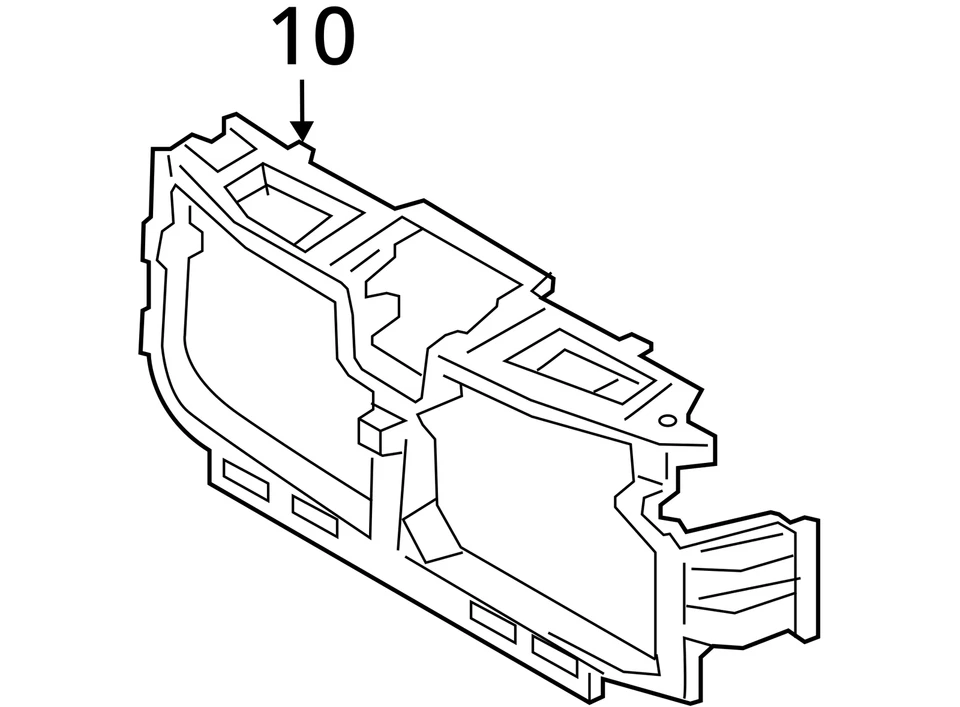 20-22 FORD F250 F350 F450 F550 HEADER PANEL RADIATOR SUPPORT OEM LC3Z8B455B Foto 4 de 4