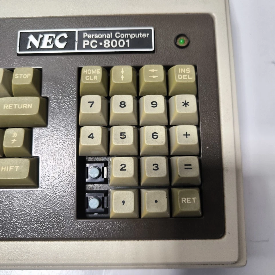 Teclado NEC PC-8001 antigo computador pessoal retrô PC potência verificada Japão - Imagem 3 de 4