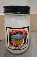 Crossroads Fresh Linen Jar Candle 12oz New Unburned Premium Candle Home Scent