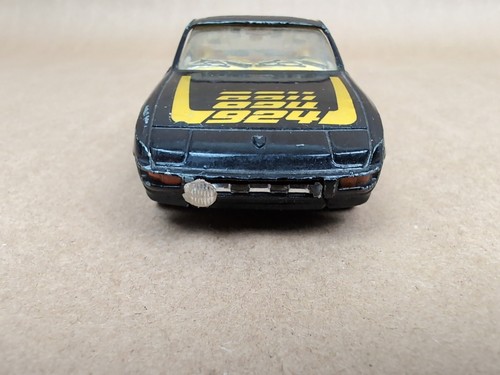 Vintage Corgi Black w/Yellow Interior Porsche 924 Turbo Diecast Some Damage - Picture 6 of 6