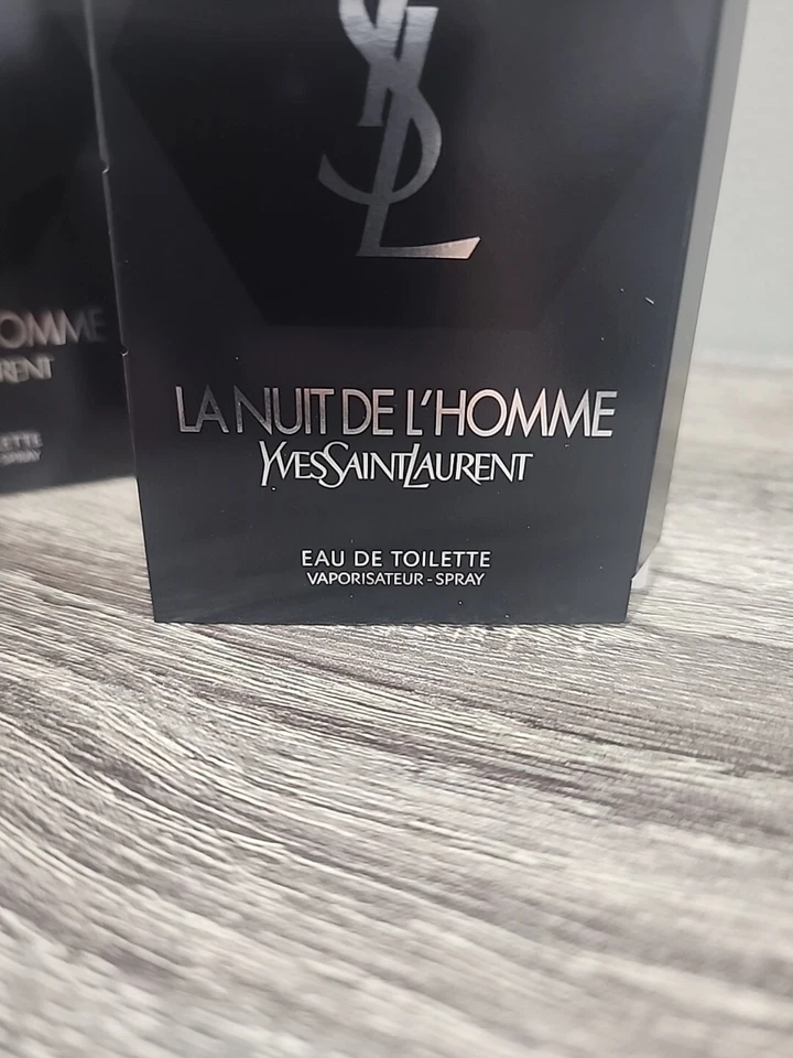 2 YSL YVES SAINT LAURENT LA NUIT DE L'HOMME SAMPLE SPRAY 0.04 FL OZ / 1.2 ML  - Image 3 of 4