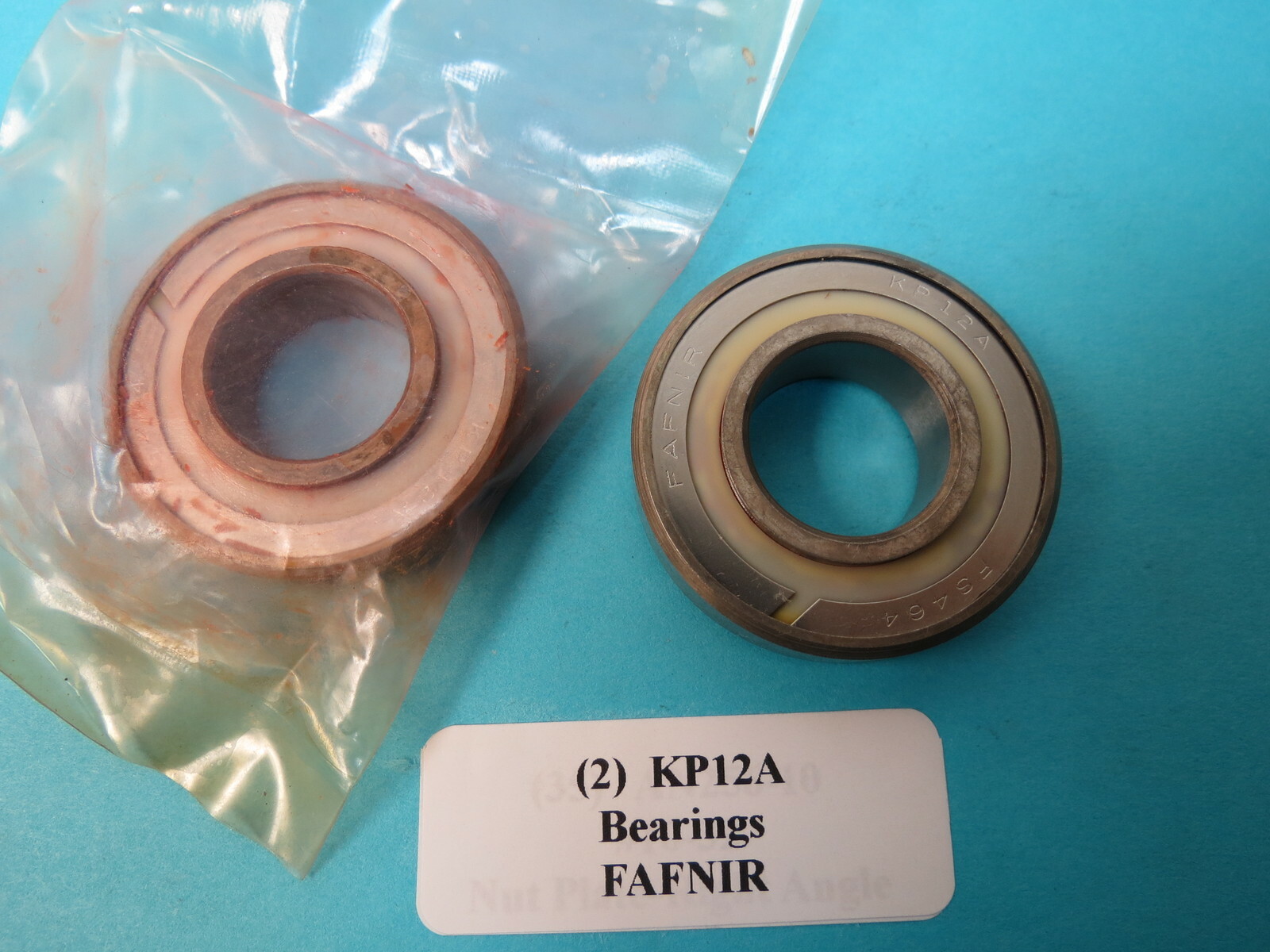 (2) Fafnir KP12A Aircraft Bearing NOS Original 3/4” ID x 15/8” OD x 7/