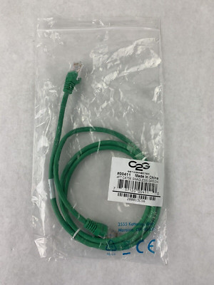 Lot( 5 ) 4ft Green Cat5e C2G 0041 Snagless Unshielded UTP Ethernet Patch Cable