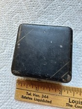 Vintage Western Electric Cast Iron Wall Telephone Jack Cover w/ Gold Pinstripes