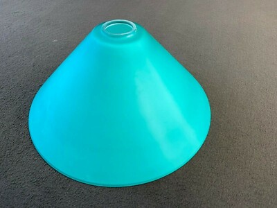Glasschirm Lampenschirm E27 D 35 cm türkis Öffnung 42 mm Höhe 16 cm