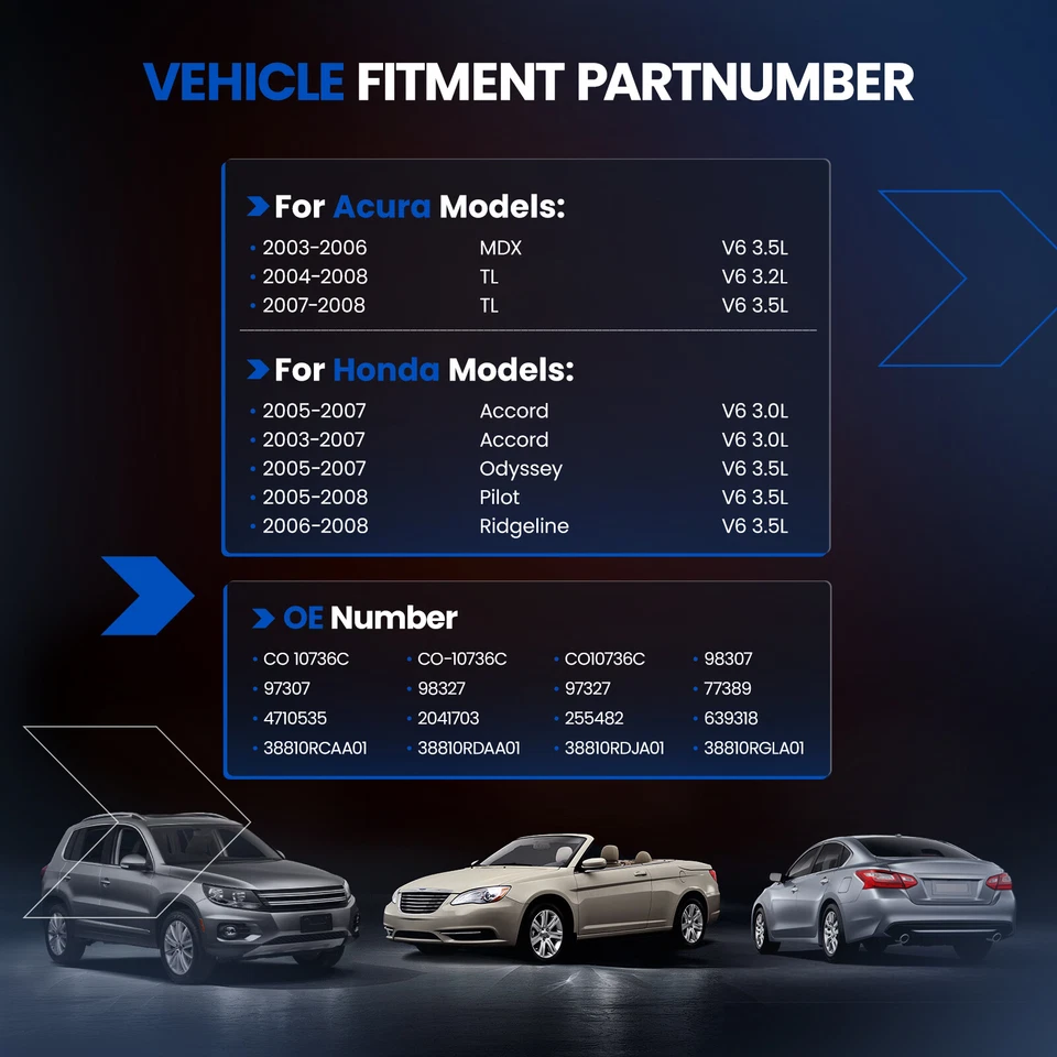 A/C Compressor with 6-Groove for 2003-2006 Acura MDX V6 3.5L 2004-2008 Acura TL Foto 3 de 4