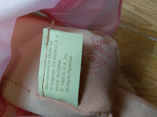Vintage 1995 Mattel Cabbage Patch Kids Baby Light Brown American 12” Doll - Picture 4 of 8