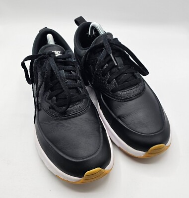 Nike Womens Air Max Thea Premium Sneakers Size Black Leather Running  Shoes