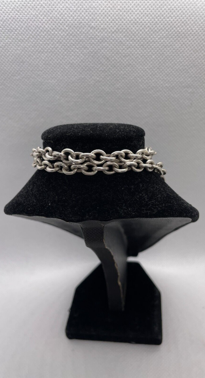 SOLID STERLING SILVER BELCHER LINK TOGGLE & CHARM… - image 4