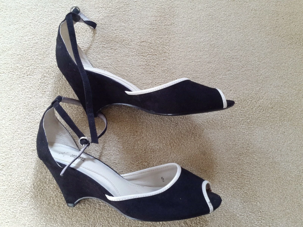 Marks and shop spencer black wedges