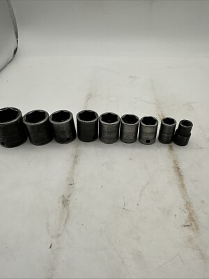 #ad #ad Snap On Socket set 9pc 3 8 used IMFML 9 24mm $97.96