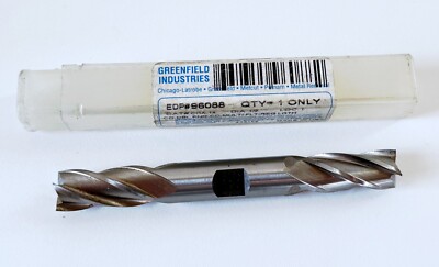 PUTNAM 1/2'' X 1'' LOC X 4-1/8'' OAL M-42 Cobalt 4 Flute Square Double End Mill USA
