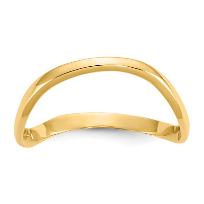 Avariah Solid 10K Yellow Gold Wave Fashion Thumb Ring - Ring Size 9.0