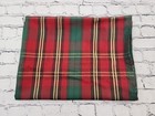 Vintage Y2K Christmas Tablecloth Plaid Rustic Cabin 50" x 70"