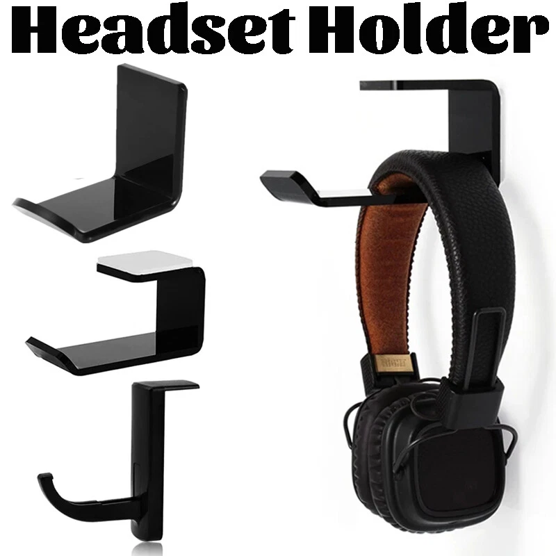 Under Desk Headphone Hanger Adhesive Headset Stand Holder