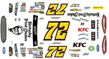  72 Cole Whitt KFC Ford 1/24th Scale Peel N Stick Tear Proof Vinyl DECAL