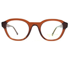 Nathalie Blanc Eyeglasses Frames PATRICK 266 Clear Brown Round 47-23-145