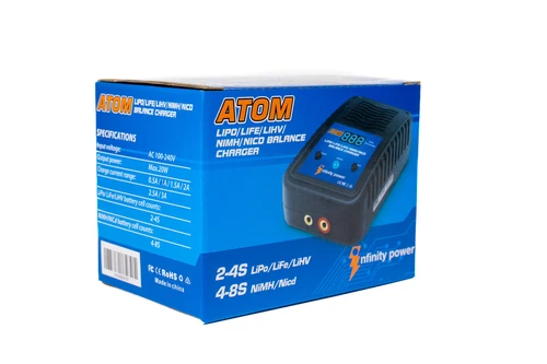 Infinity Power ATOM Charger AC 3.0A 2-4S Lipo/LiHV - 4-8S NiMH/Nicd - Picture 1 of 4