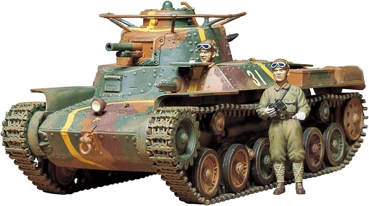 Tamiya 1/35 Японский средний танк Type 97 CHI-HA Kit 35075 с новым трекинговым комплектом