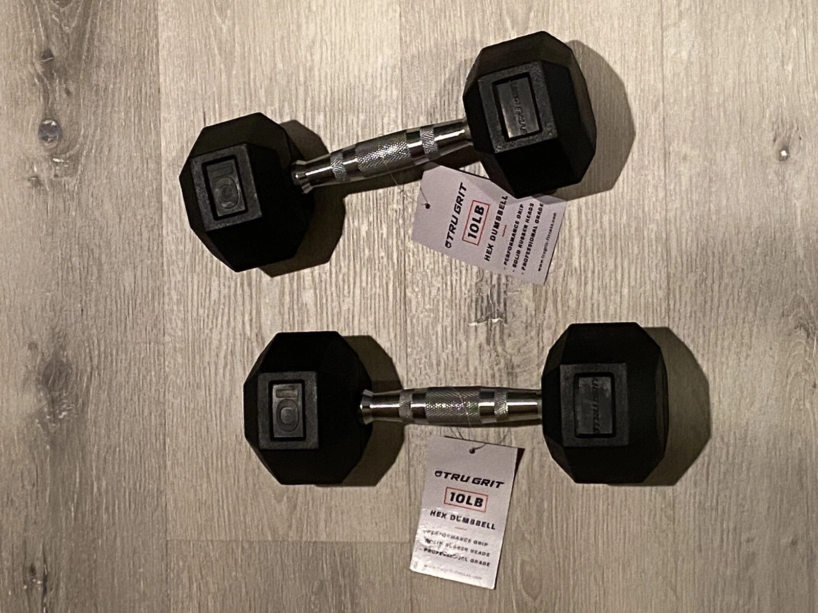Rubber Hex Dumbbells- 2 10lbs Dumbells