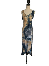 Nina Leonard NWT Sleeveless Tie Dye Hi-Lo Maxi Dress Size Medium