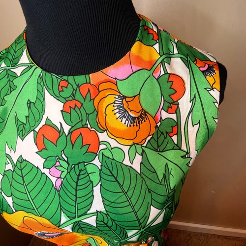 Vintage Tanner of North Carolina Crew Neck Sleeveless Floral Dress Size 8 Retro - Picture 9 of 12