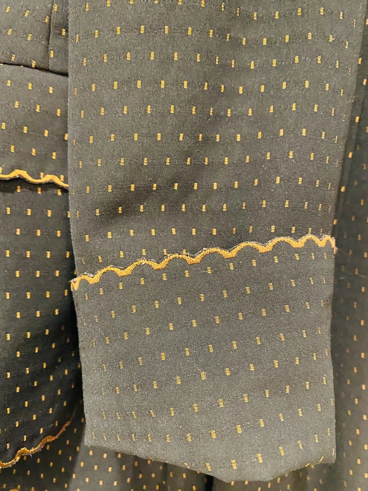 Traje De Colección Por Nipon Boutique Negro Marrón Carrera Falda Traje - Talla 6P - ¡Encantador! Foto 3 de 4