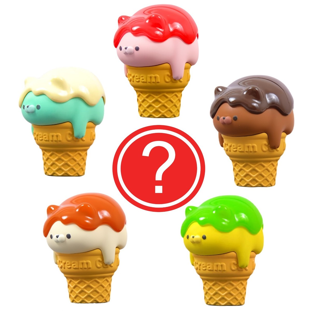 Qualia Food Gashapon Ice Cream Cone Cat Figure Japanese Blind Box