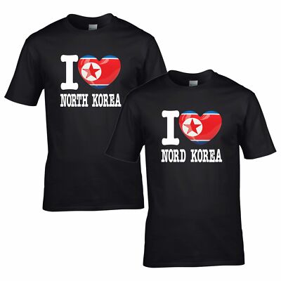 Shirt LOVE NORDKOREA Herren WM Trikot Liebe Herz Land Jersey ASIEN FanShirts4u