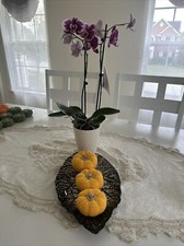 Crochet Pumpkin Amigurumi Happy Halloween Autumn Handmade 2pcYellow