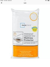 MAINSTAYS Waterproof Zippered Vinyl Mattress Protector Twin
