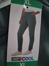 32 Degrees Cool Women's Pull On Travel Pants Lightweight Jogger Balsam Green XL
