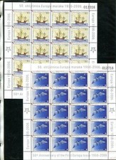 Croatie N° 734 - 735 ** 50 Ans De Timbres CEPT En Feuille Complète (#91674)