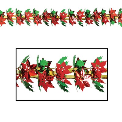 Poinsettia Garland Decoration Column Christmas July Party