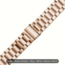 Rose Gold Solid Stainless Steel Strap For Apple Watch Band Ultra SE 1-9 / 38-41m