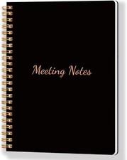 Meeting Notebook Planner, Action, Agenda, Note Taking, Project, Business School