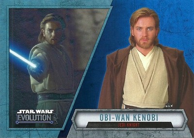 2016 Topps Star Wars Evolution Blue Lightsaber Parallel #19 Obi