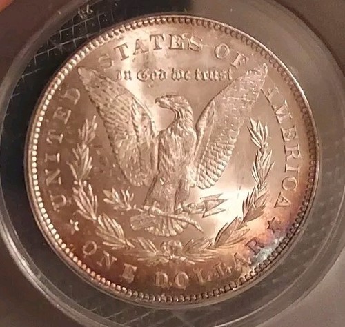 Rainbow Color Reverse!! 1878 7 Tail Feathers Rev 78 Certified Anacs MS61