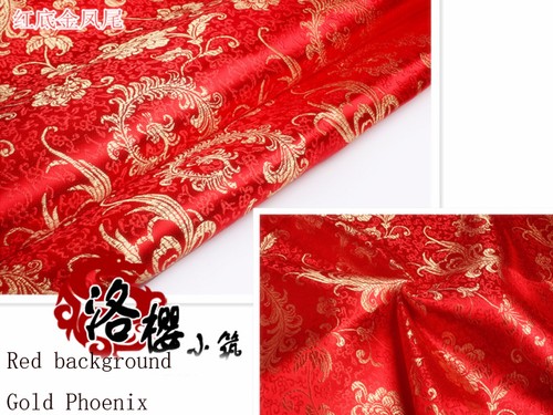 Jacquard Damast chinesische Babykleidung Kimono Hanfu Brokat Satin Phönix Stoffe - Bild 10 von 18