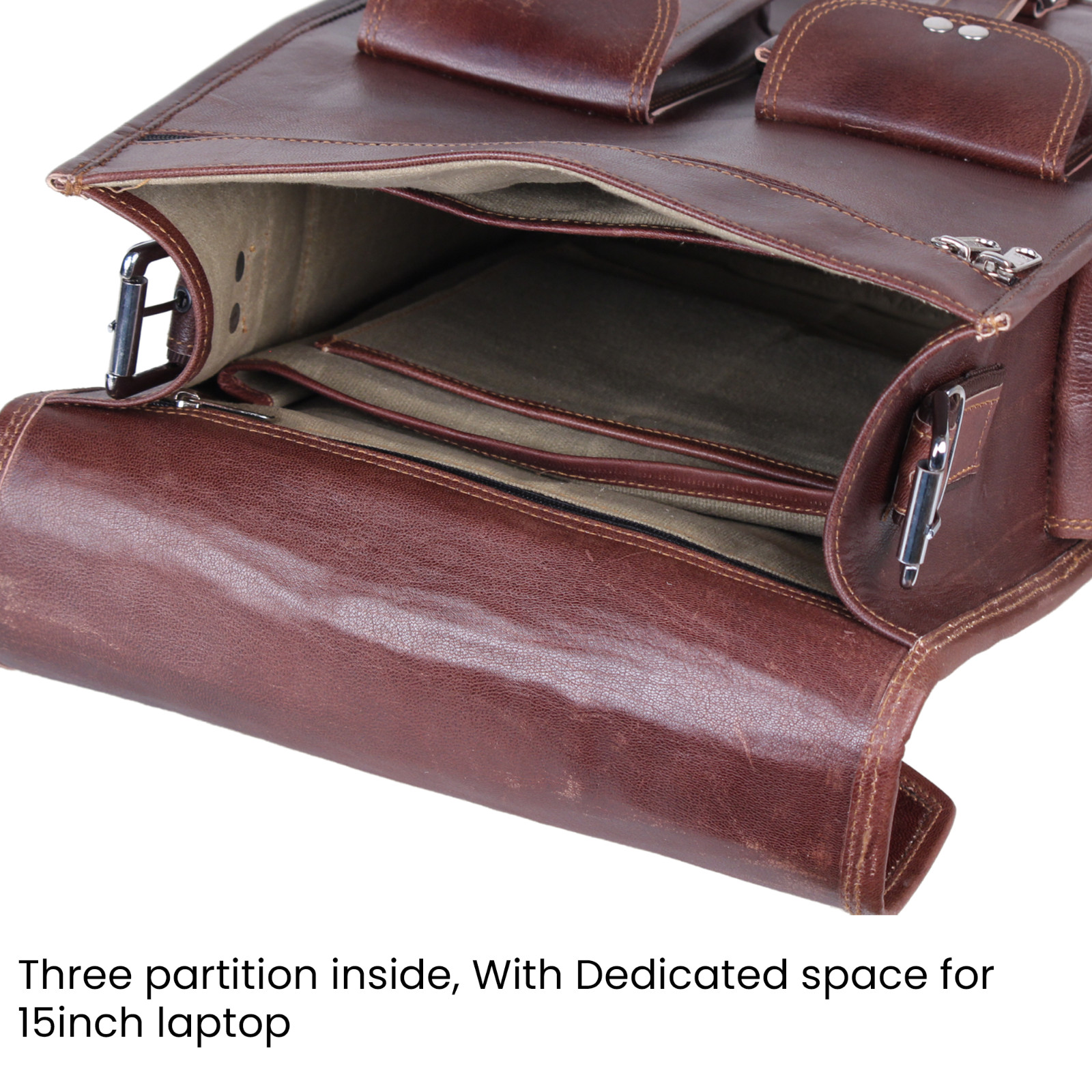Leather Laptop Backpack Bag Unisex Men Women Handmade World