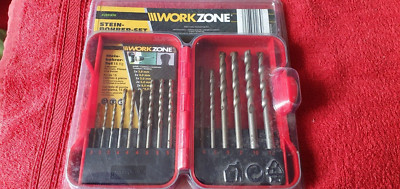 Steinbohrer, WORKZONE, 15 tlg. 3,4,5,6,8,10 mm, Original verschlossen