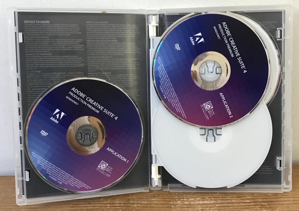 Windows Adobe Creative Suite 4 Producción Premium CS4 DVD Set con números de serie Foto 3 de 4