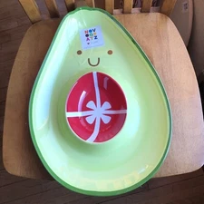 Novogratz Melamine Holiday Green Avocado Chip and Dip Platter Tray NWT RARE