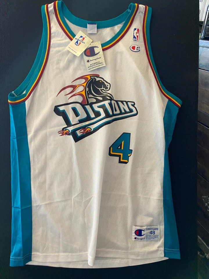 100% Authentic Joe Dumars Vintage Champion Signed Pistons Jersey PSA/COA - Image 2 of 4