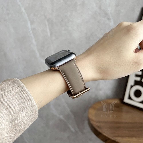 Correa de cuero genuino pulsera para Apple Watch Series 10 9 8 7 SE 6 5 4 Ultra - Imagen 45 de 45